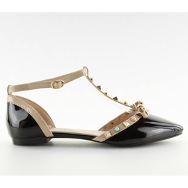 Ballerinas with studs black DM29P black Ballerinas with studs black DM29P black