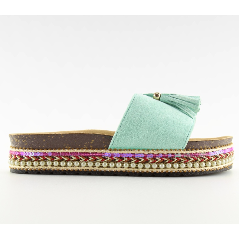 Slippers mint espadrilles BV-413 LT.GREEN