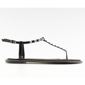Black Sandals flip-flops 17716 negro
