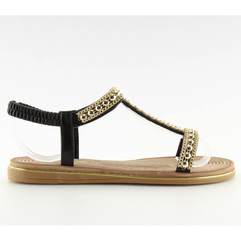 Black women's sandals S37-san Black