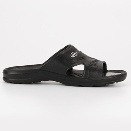 Black rubber flip-flops Black rubber flip-flops
