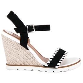 Sweet Shoes Black espadrilles on wedges Sweet Shoes Black espadrilles on wedges