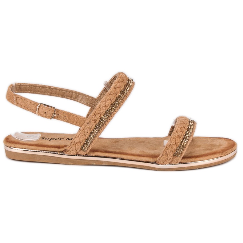 Super Me Comfortable suede sandals brown Super Me Comfortable suede sandals brown