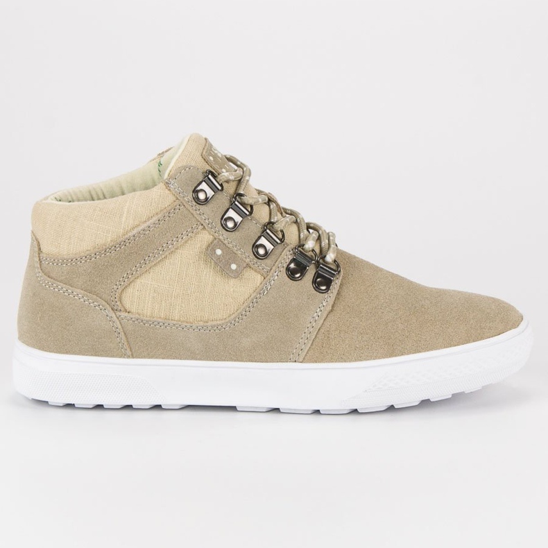 Invito Leather sneakers above the ankle beige