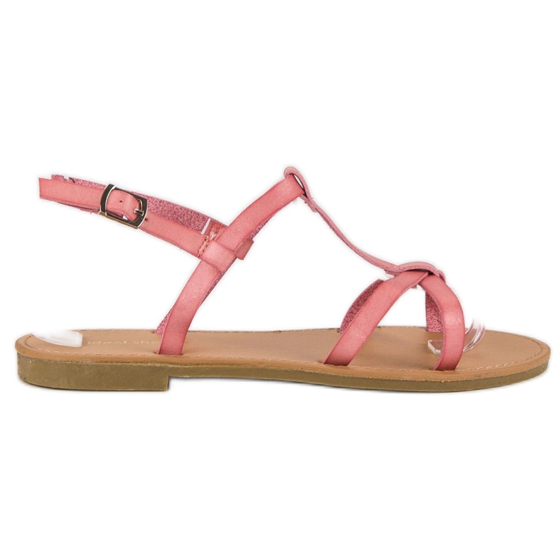Ideal Shoes Light pink sandals