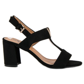 Women's sandals on a post black