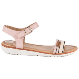Casual flat sandals pink