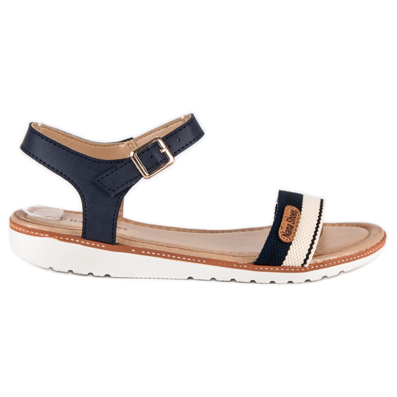 Casual flat sandals blue