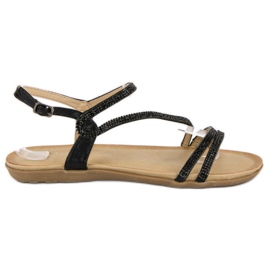 Encor Black sandals fastened with a buckle
