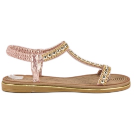 Bello Star Stylish sandals with an elastic band pink Bello Star Stylish sandals with an elastic band pink