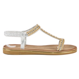 Bello Star Stylish Sandals With An Elastic Band grey Bello Star Stylish Sandals With An Elastic Band grey