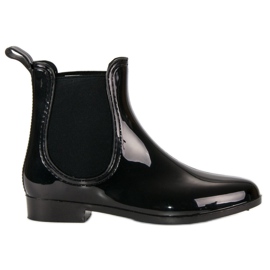Lacquered VINCEZA galoshes black Lacquered VINCEZA galoshes black