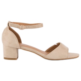 Via Giulia  Beige high-heeled sandals