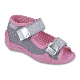 Befado children's shoes 242P082 pink grey Befado children's shoes 242P082 pink grey