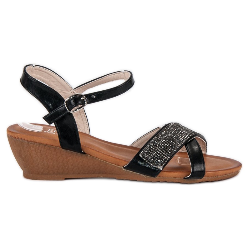 Black wedge sandals Black wedge sandals