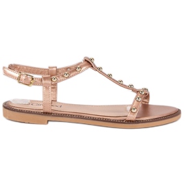 Girlhood Sandals with rhinestones pink