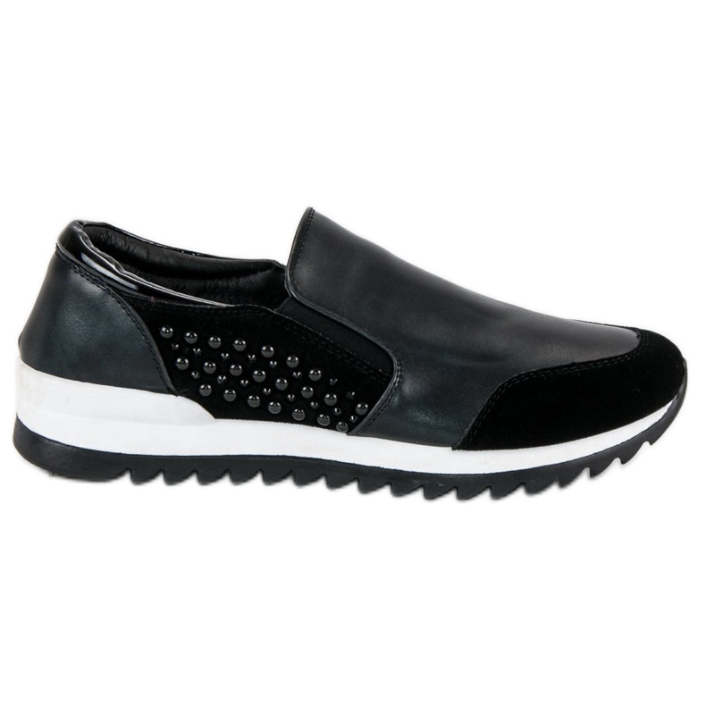 Vinceza slip-on sports shoes black