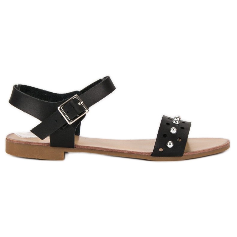 Licean Black Sandals For Summer