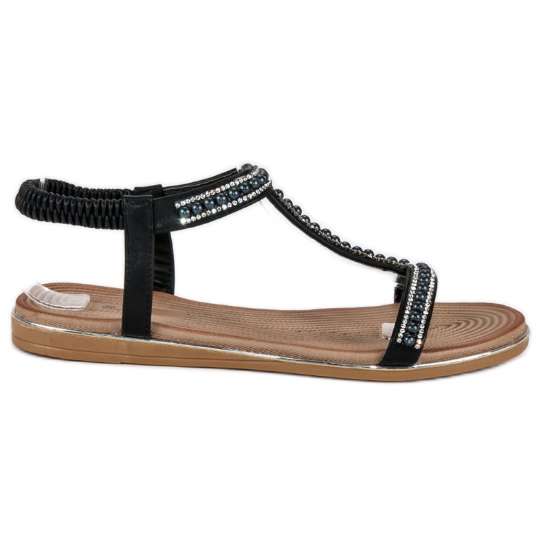 Juliet Black flat sandals