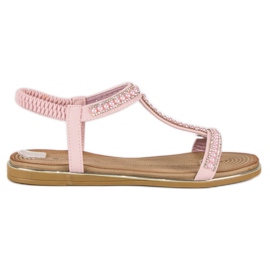 Juliet Pink flat sandals