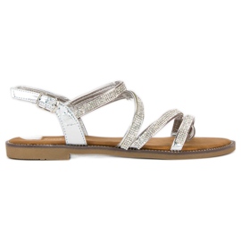 Sweet Shoes Women's silver sandals grey