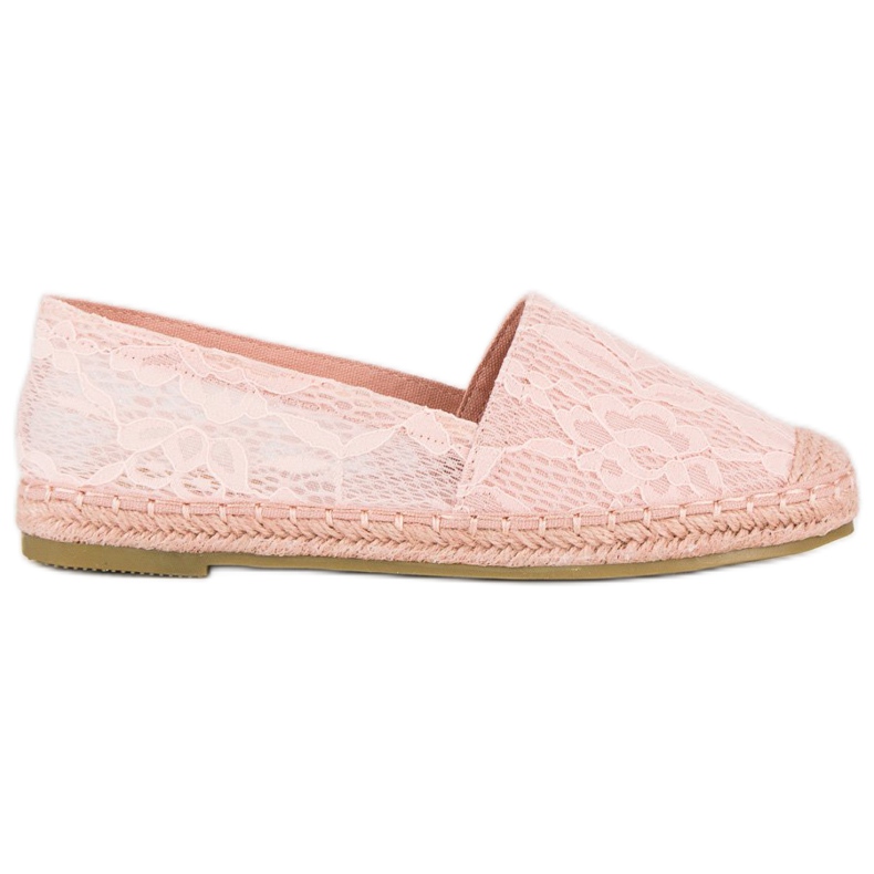 Seastar Pink lace espadrilles