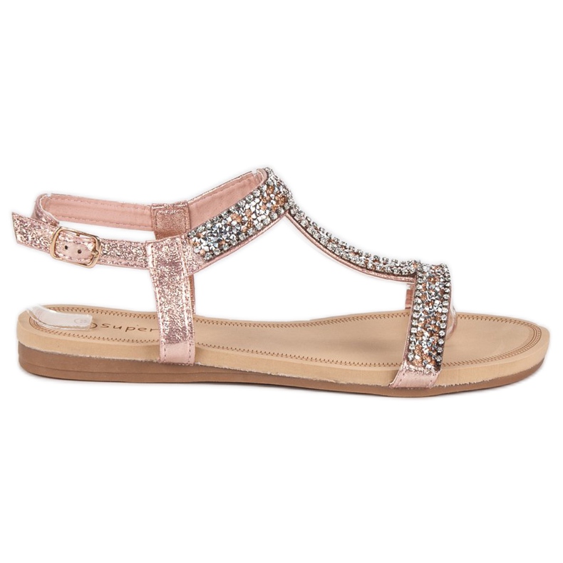 Super Me Elegant sandals with a buckle pink