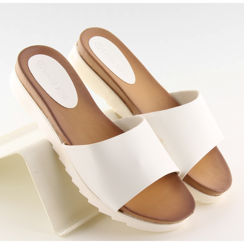 Women's white slippers H10 white