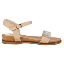 Renda Flat Casual Sandals beige Renda Flat Casual Sandals beige