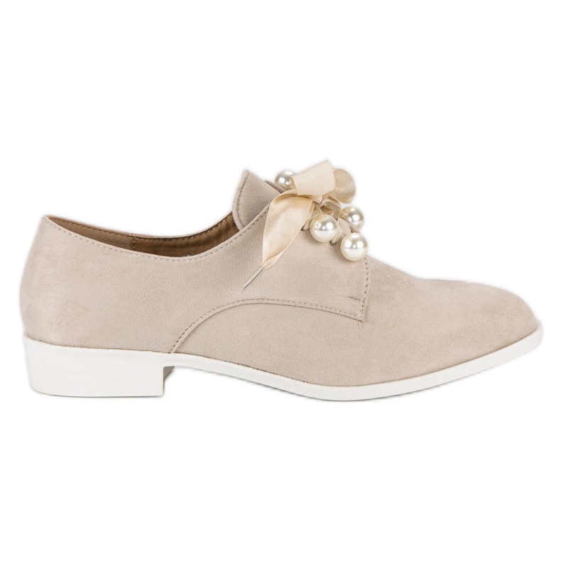 Tina&Co Tied brogues with pearls brown