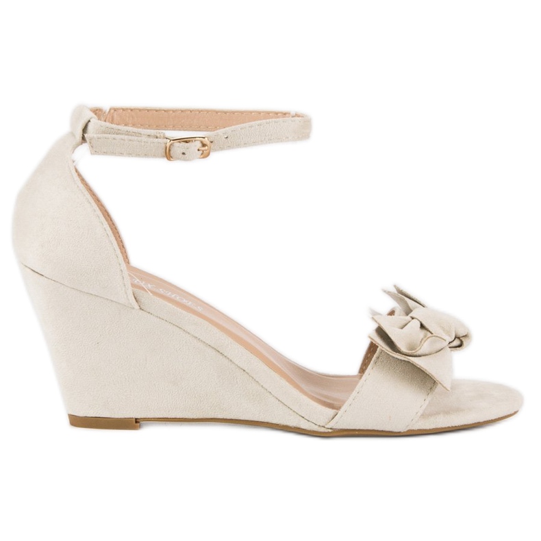 L. Lux. Shoes Stylish wedge sandals brown