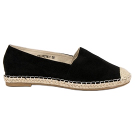 Best Shoes Black suede espadrilles