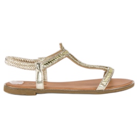 Abloom Golden flat sandals