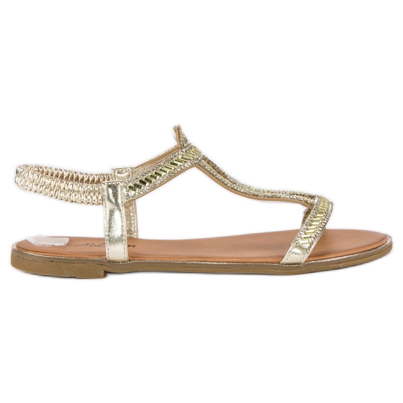 Abloom Golden flat sandals