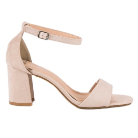 Laura Mode Beige high-heeled sandals