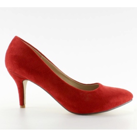 Low suede pumps M246 red