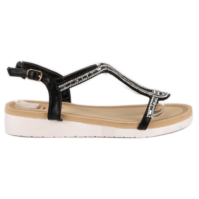 SDS Comfortable flat sandals black