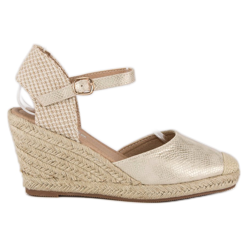 Nio Nio Wedge espadrilles sandals brown yellow