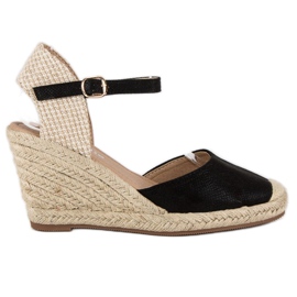 Nio Nio Wedge espadrilles sandals black brown