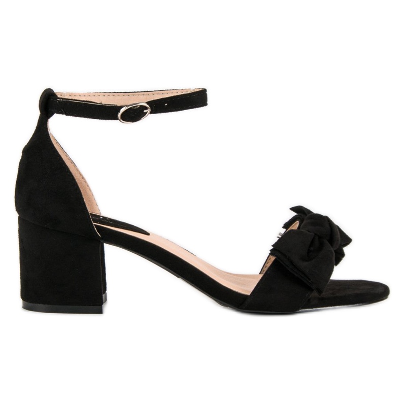Top Shoes Black high-heeled sandals