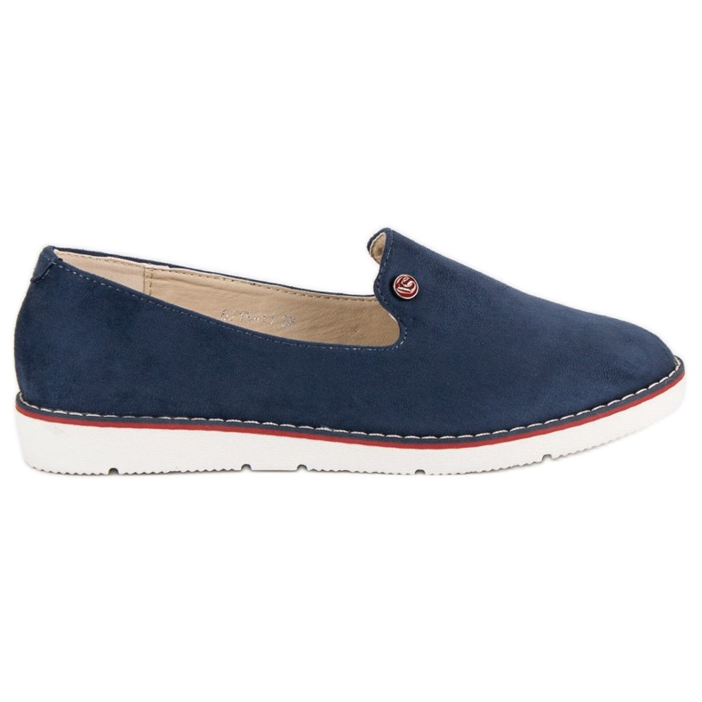 Navy blue suede lords vices