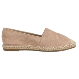 Best Shoes Beige suede espadrilles