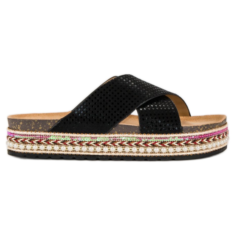 Sergio Todzi Ethnic print flip-flops black