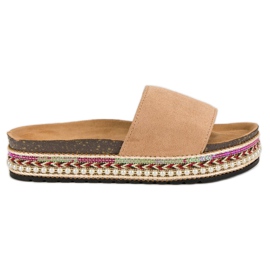 Suede slippers brown Suede slippers brown