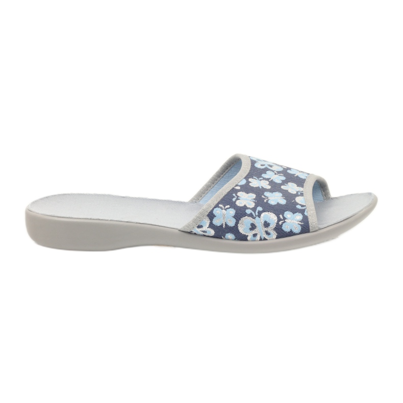 Befado women's shoes slippers 300D040 slippers blue grey navy blue