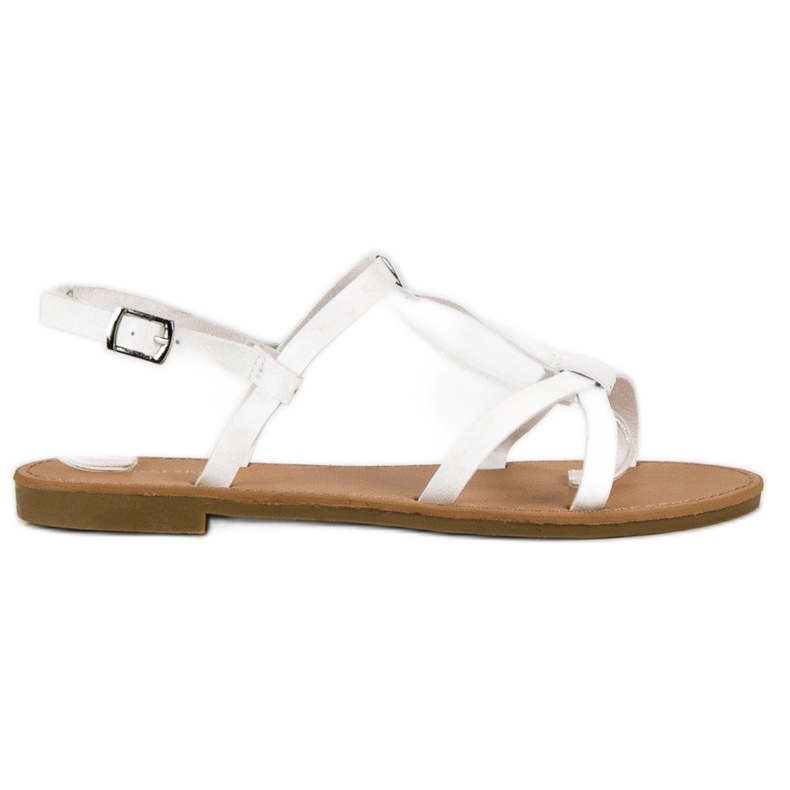 Ideal Shoes Light white sandals