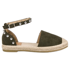 Bestelle Dark green espadrilles