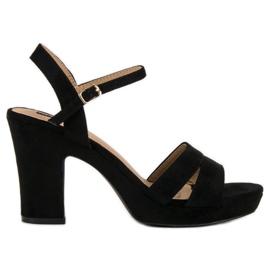 Milaya Fashionable high-heeled sandals black Milaya Fashionable high-heeled sandals black