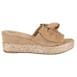 Kylie Espadrilles with a bow brown