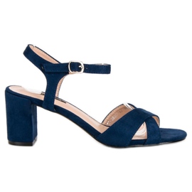 Milaya Blue sandals on a post navy blue Milaya Blue sandals on a post navy blue